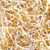Outus 0.5lb Gold and White Crinkle Cut Paper Shred Filler Shredded Paper for Gift Box Gift Basket Bag Filler Gold Grass Tissue Cushion Stuffing for Christmas Holiday Packaging Wrapping view 1