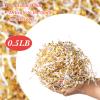 Outus 0.5lb Gold and White Crinkle Cut Paper Shred Filler Shredded Paper for Gift Box Gift Basket Bag Filler Gold Grass Tissue Cushion Stuffing for Christmas Holiday Packaging Wrapping view 2