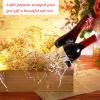Outus 0.5lb Gold and White Crinkle Cut Paper Shred Filler Shredded Paper for Gift Box Gift Basket Bag Filler Gold Grass Tissue Cushion Stuffing for Christmas Holiday Packaging Wrapping view 4