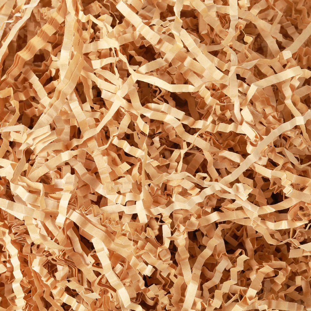 Outus 1 LB Kraft Crinkle Cut Paper Shred Filler Shredded Papers Confetti Gift Boxes Basket Crinkle Paper Filler Packing Grass Cushion Shredded Tissue Stuffing Christmas Wedding Birthday Wrapping Decor