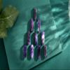 10 PCS Amethyst Crystals Set Wands Polished Healing Crystal Stones Bulk Natural Hexagonal Pointed Reiki Energy Balancing Meditation Therapy Wand Gift Stocking Stuffers for Women view 2