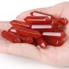 10 PCS Red Carnelian Agate Healing Crystals Wands Polished Tumbled Stones Bulk Natural Hexagonal Pointed Reiki Energy Balancing Meditation Therapy Chakra Wand Set view 1