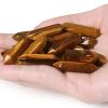 10 PCS Tigers Eye Healing Crystals Wands Polished Tumbled Stones Bulk Natural Hexagonal Pointed Reiki Energy Balancing Meditation Therapy Chakra Wand Set Christmas Gift view 1
