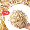 Outus 1LB Gold and White Crinkle Cut Paper Shred Filler Shredded Paper for Gift Box Gift Basket Bag Filler Grass Tissue Cushion Stuffing for Christmas Holiday Packaging Wrapping view 2