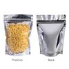 100PCS Resealable Smell Proof Bags,6.3"x9.4" Aluminium Foil Stand Up Food Pouches Bags with Zipper for Nuts Packing view 3