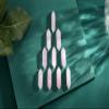 10 PCS Rose Quartz Healing Crystals Set Wands Polished Tumbled Stones Bulk Natural Hexagonal Pointed Reiki Energy Balancing Meditation Therapy Chakra Wand Christmas Gift Stocking Stuffers for Women view 2