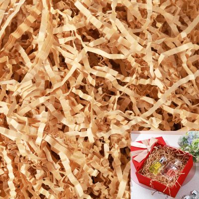 Outus 0.5 LB Kraft Crinkle Cut Paper Shred Filler Shredded Papers Confetti Gift Boxes Basket Crinkle Paper Filler Packing Grass Cushion Shredded Tissue Stuffing Christmas Wedding Birthday Wrapping