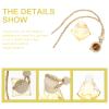 5pcs Car Perfume Pendant Essential Oils Diffusers Fabric Tassel Fringe Diffuser Bottle Auto Pendant Glass Containers Travel Hanging Bottle High White Glass Personality view 3