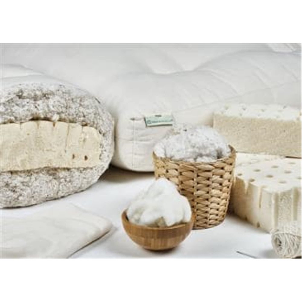 100% Organic Cotton and Wool King Massage Mat with 1" Natural Latex core in Organic Twill Fabric Case