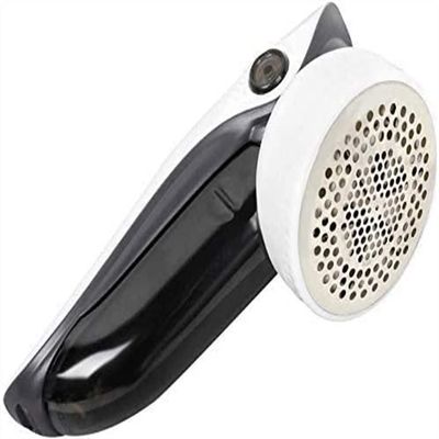 SMSOM Fabric Shaver Rechargeable Lint Remover with Stainless Steel Blades, Lint Shaver for Clothes, Couch, Carpet (White)