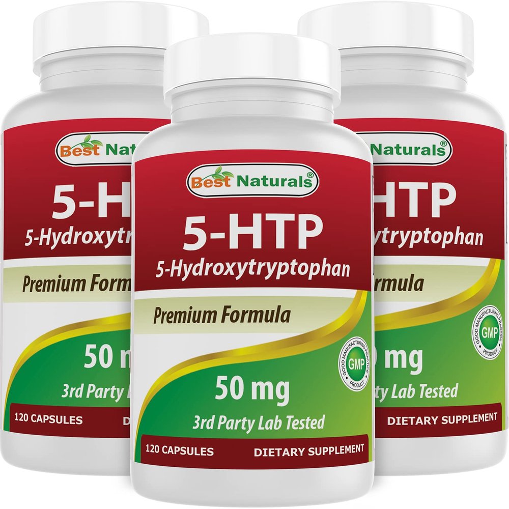 Best Naturals 5-HTP 50 mg 120 Capsules, 5 HTP Capsules Supports Relaxation & restful Sleep (360 Count(Pack of 3))