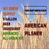 American Pilsner ALL GRAIN 5 gal Beer Home brew Ingredient Kit - By My Brew Supply view 1