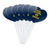 Central Oklahoma Bronchos Logo Heart Love Cupcake Picks Toppers Decoration Set of 6 view 1
