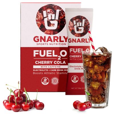 Gnarly Nutrition Fuel2O Electrolyte Powder Packs, Cherry Cola  Electrolyte Solution, Fuel, Replenishment, and Recovery  Fuel2O Endurance Nutrition  Cherry Cola, 10-Pack