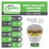 Disposable White Paper Soup Containers - Paper Ice Cream Cups - Disposable Dessert Bowls for Cold, Frozen Yogurt Cups - Food Storage Containers, Microwavable and Freezer Safe Take Out (25, 12oz) view 2