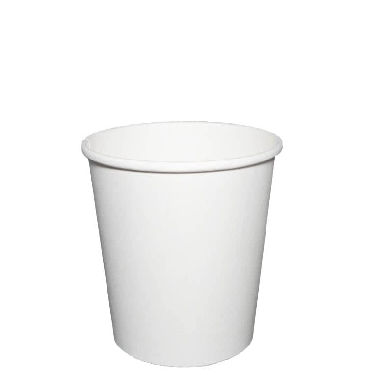 Disposable White Paper Soup Containers - Paper Ice Cream Cups - Disposable Dessert Bowls for Cold, Frozen Yogurt Cups - Food Storage Containers, Microwavable and Freezer Safe Take Out (500, 16oz)