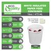 Disposable White Paper Soup Containers - Paper Ice Cream Cups - Disposable Dessert Bowls for Cold, Frozen Yogurt Cups - Food Storage Containers, Microwavable and Freezer Safe Take Out (500, 16oz) view 2