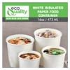 Disposable White Paper Soup Containers - Paper Ice Cream Cups - Disposable Dessert Bowls for Cold, Frozen Yogurt Cups - Food Storage Containers, Microwavable and Freezer Safe Take Out (500, 16oz) view 4