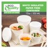 Disposable White Paper Soup Containers - Paper Ice Cream Cups - Disposable Dessert Bowls for Cold, Frozen Yogurt Cups - Food Storage Containers, Microwavable and Freezer Safe Take Out (250, 12oz) view 4