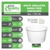 Disposable White Paper Soup Containers - Paper Ice Cream Cups - Disposable Dessert Bowls for Cold, Frozen Yogurt Cups - Food Storage Containers, Microwavable and Freezer Safe Take Out (25, 8oz) view 2