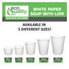 Disposable White Paper Soup Containers - Paper Ice Cream Cups - Disposable Dessert Bowls for Cold, Frozen Yogurt Cups - Food Storage Containers, Microwavable and Freezer Safe Take Out (25, 8oz) view 3