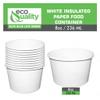 Disposable White Paper Soup Containers - Paper Ice Cream Cups - Disposable Dessert Bowls for Cold, Frozen Yogurt Cups - Food Storage Containers, Microwavable and Freezer Safe Take Out (25, 8oz) view 4