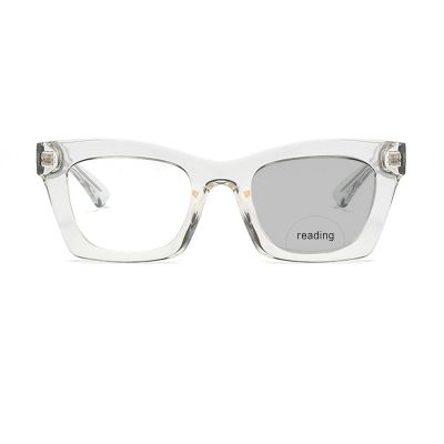 COTIA Bifocal Reading Glasses Transition Photochromic Classic Square Reader for Women's (transparent, 1.0)