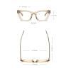 COTIA Bifocal Reading Glasses Transition Photochromic Classic Square Reader for Women's (transparent, 1.0) view 3