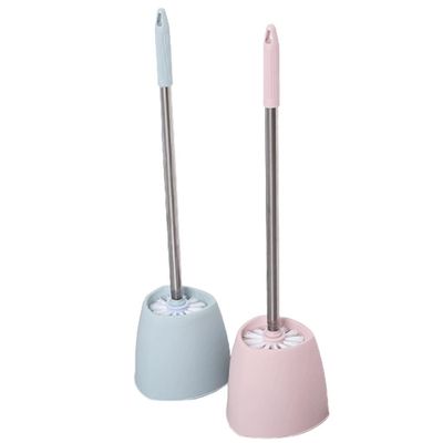 WYDNX Stable Plastic Toilet BrushDurable Toilet Bowl Brushes with Long Handle and HolderCompact Storage Toilet Scrub Brush2-Pack Handy (Color : One)