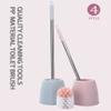 WYDNX Stable Plastic Toilet BrushDurable Toilet Bowl Brushes with Long Handle and HolderCompact Storage Toilet Scrub Brush2-Pack Handy (Color : One) view 3