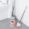 WYDNX Stable Plastic Toilet BrushDurable Toilet Bowl Brushes with Long Handle and HolderCompact Storage Toilet Scrub Brush2-Pack Handy (Color : One) view 4