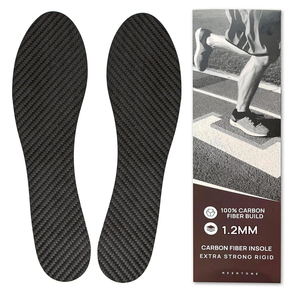 1.2mm Hard Toe Special Use Carbon Fiber Insole, 230mm Rigid Foot Support Insert, Orthotic Shoe Stiffener Insert for Hallux Rigidus Mortons Toe, Men's Size 6.5 / Women's Size 7.5