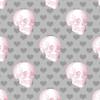 Cute Pink Gray Skull Wrapping Paper Premium Gift Wrap Pastel Goth Birthday Party Decoration (12 foot x 30 inch roll) view 2