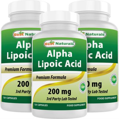 Best Naturals Alpha Lipoic Acid 200 Mg 120 Capsules (120 Count (Pack of 3))