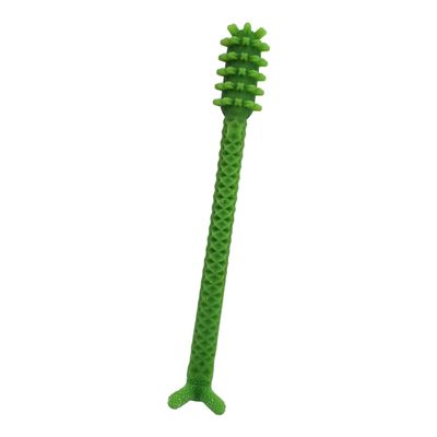 Denture Dart V4 Hard Plastic Denture Brush - Denture Gel Adhesive Remover - Remove Denture Gel Adhesive from Mouth & Gums, Oral Hygiene Products, Scraper w/Textured Grip and Rigid Bristles