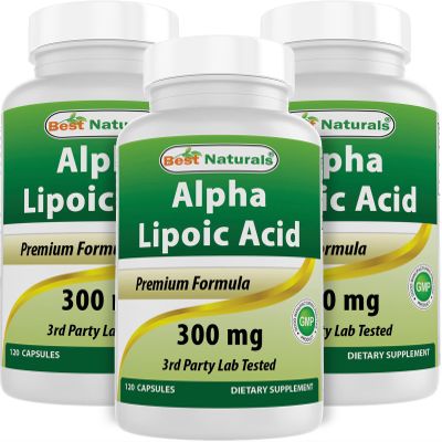 Best Naturals Alpha Lipoic Acid 300 mg 120 Capsules (120 Count (Pack of 3))