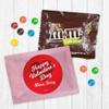 24ct Valentine's Day Candy Favors M&M's Milk Chocolate Fun Size (24 Pack) - Pink Foil - (3 x 4in) Valentines Candy for Kids - Classroom Party - Red Heart view 1