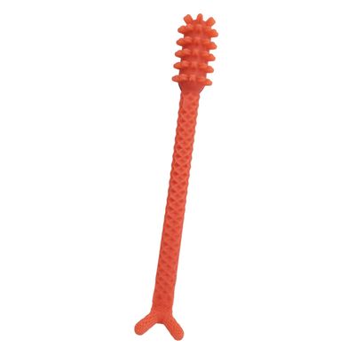 Denture Dart V4 Hard Plastic Denture Brush - Denture Gel Adhesive Remover - Remove Denture Gel Adhesive from Mouth & Gums, Oral Hygiene Products, Scraper w/Textured Grip and Rigid Bristles