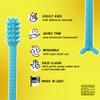 Denture Dart V4 Hard Plastic Denture Brush - Denture Gel Adhesive Remover - Remove Denture Gel Adhesive from Mouth & Gums, Oral Hygiene Products, Scraper w/Textured Grip and Rigid Bristles view 4