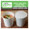 Disposable White Paper Soup Containers with Lids - Paper Ice Cream Cups - Disposable Dessert Bowls For Cold, Frozen Yogurt Cups - Food Storage, Microwavable, Freezer Safe Take Out (26oz, 150 Count) view 4