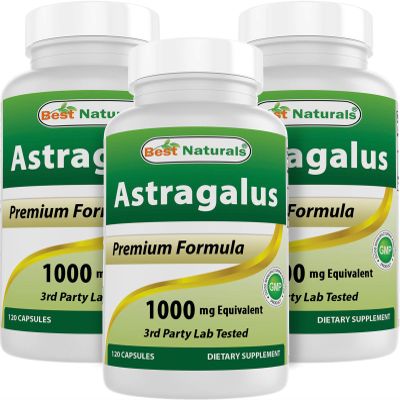 Best Naturals Astragalus Extract 1000 Mg Capsules (120 Count (Pack of 3))