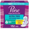 Poise Ultra Thin Incontinence & Postpartum Pads with Wings for Bladder Leaks, 3 Drop Light Absorbency, Regular Length, 132 Count, Packaging May Vary view 1