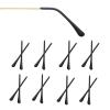 ALEOED 8 Pairs Black Eyeglass End Tips Silicone Anti-Slip Ear Sock Pieces Tube Sleeve Eyewear Soft Replacement Tips for Thin Wired Eyeglass Sunglasses Legs view 1