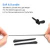 ALEOED 8 Pairs Black Eyeglass End Tips Silicone Anti-Slip Ear Sock Pieces Tube Sleeve Eyewear Soft Replacement Tips for Thin Wired Eyeglass Sunglasses Legs view 2