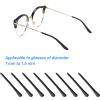 ALEOED 8 Pairs Black Eyeglass End Tips Silicone Anti-Slip Ear Sock Pieces Tube Sleeve Eyewear Soft Replacement Tips for Thin Wired Eyeglass Sunglasses Legs view 4