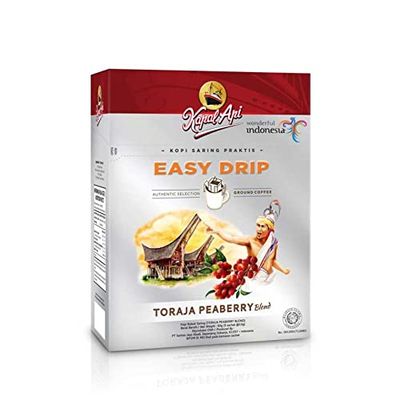Kapal Api Easy Drip Toraja Peaberry Blend 5-ct, 50 Gram (Pack of 2)
