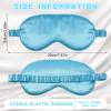 Coume 16 Pieces Silk Sleep Mask Eye Coverings for Sleeping Smooth Soft Eye Covers Mask About 20 x 9.2 cm/ 7.87 x 3.62 Inch view 2