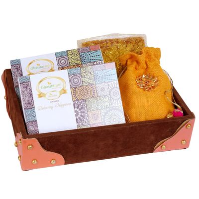 Ghasitaram Gifts Lohri Gifts Lohri Sweets Gacchak Hampers Korno Lohri Basket