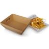 (5pk) Large Baskets For Gifts Empty, Tray For Gifting, Storage 10x12 Sturdy Cardboard Tray With Handles, 5 Cellophane Gift Bags And 5 Gold Pull Bows For Gifting view 1