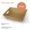 (5pk) Large Baskets For Gifts Empty, Tray For Gifting, Storage 10x12 Sturdy Cardboard Tray With Handles, 5 Cellophane Gift Bags And 5 Gold Pull Bows For Gifting view 3